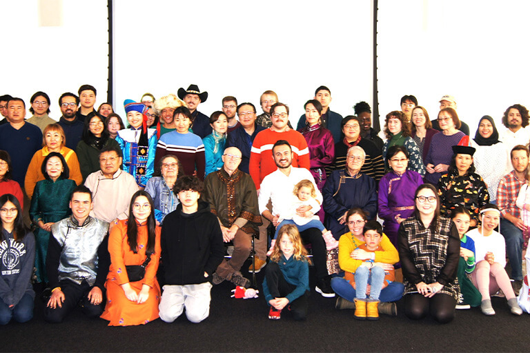 Mongolian Lunar New Year group photo.